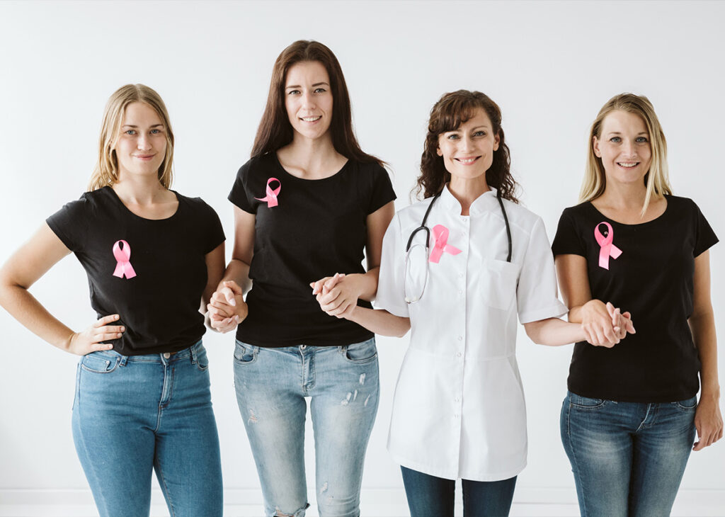 mulheres unidas contra o câncer de mama